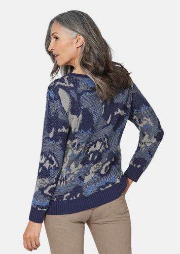 Strickpullover mit ausgefallenem Muster - dunkelblau / gemustert - Gr. 44 von Fashion - Goldner - Modalova