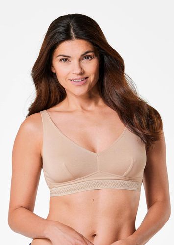 Bügelloser Soft-BH mit Baumwolle - beige - Gr. 85 B von Goldner Fashion - Naturana - Modalova