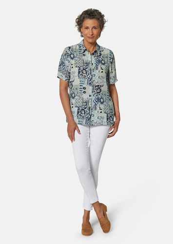 Leichte Bluse mit klassischem Hemdkragen - / gemustert - Gr. 40 von - Goldner Fashion - Modalova