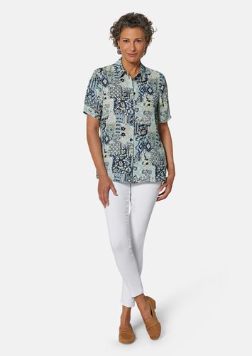 Leichte Bluse mit klassischem Hemdkragen - / gemustert - Gr. 52 von - Goldner Fashion - Modalova