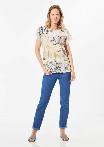 Blusenshirt mit floralem Dessin - / gemustert - Gr. 19 von - Goldner Fashion - Modalova