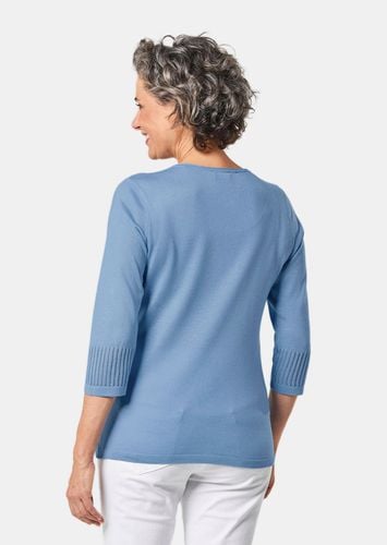 Gepflegter Ajour-Pullover mit femininen Durchbrüchen - hellblau - Gr. 19 von - Goldner Fashion - Modalova