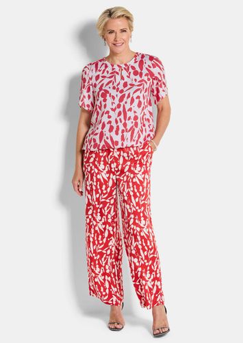 Elegante Bluse mit Tulpenärmeln - / weiß / gemustert - Gr. 24 von - Goldner Fashion - Modalova