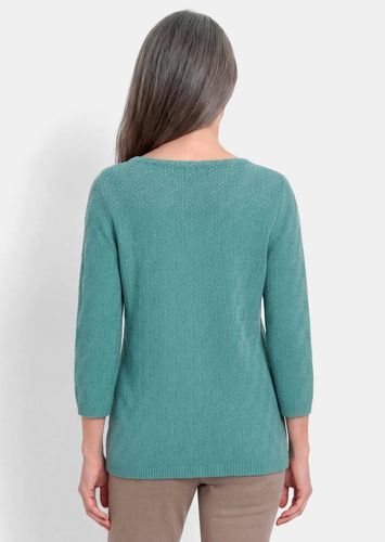 Pullover aus Baumwolle mit 3/4-Ärmeln - graugrün - Gr. 25 von Fashion - Goldner - Modalova