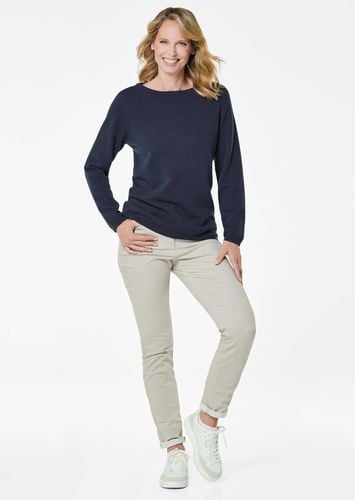 Kaschmirpullover mit U-Boot Ausschnitt - marine - Gr. 19 von - Goldner Fashion - Modalova