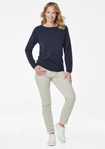 Kaschmirpullover mit U-Boot Ausschnitt - marine - Gr. 24 von - Goldner Fashion - Modalova