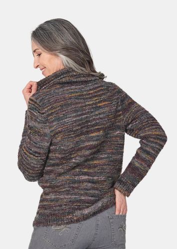 Strickpullover mit Glanz - graugrün / gemustert - Gr. 24 von Fashion - Goldner - Modalova