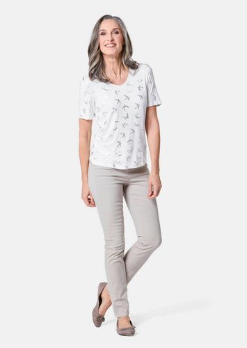 Topmodisches Shirt mit glänzendem Druck - / silberfarben - Gr. 19 von - Goldner Fashion - Modalova