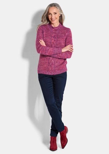 Strickpullover mit Zopfstrick - beere / gemustert - Gr. 24 von - Goldner Fashion - Modalova