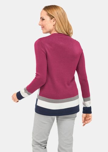 Pflegeleichter Pullover mit grafischem Muster - bordeaux / gemustert - Gr. 48 von - Goldner Fashion - Modalova