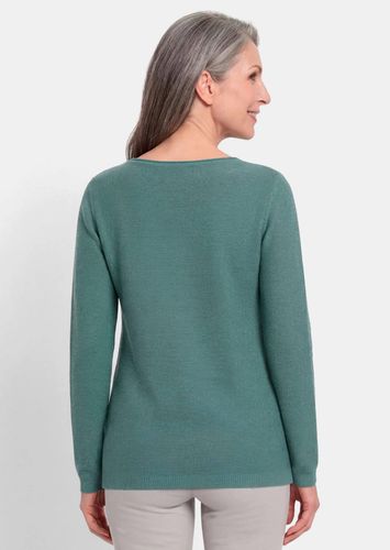 Feiner Strickpullover mit U-Boot-Ausschnitt - graugrün - Gr. 19 von Fashion - Goldner - Modalova