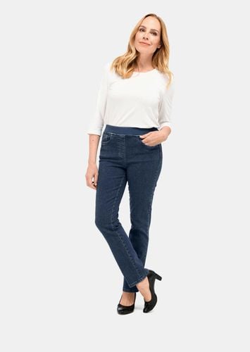 Jeansschlupfhose LOUISA mit Jerseybund - dunkelblau - Gr. 54 von - Goldner Fashion - Modalova