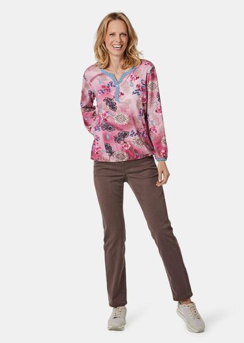 Paisley-Druckshirt mit schönem Ausschnitt - rosé / gemustert - Gr. 19 von - Goldner Fashion - Modalova