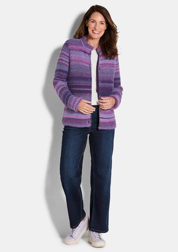 Strickjacke mit Multicolor Ringeloptik - / flieder / gemustert - Gr. 25 von Fashion - Goldner - Modalova