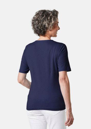 Basic T-Shirt aus reiner Baumwolle - marine - Gr. 24 von - Goldner Fashion - Modalova