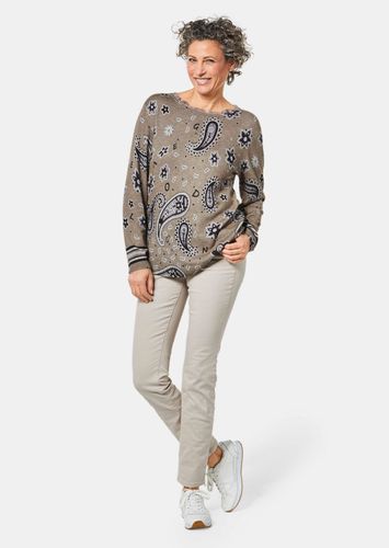 Druckpullover mit Fransendetail - / gemustert - Gr. 40 von Fashion - Goldner - Modalova