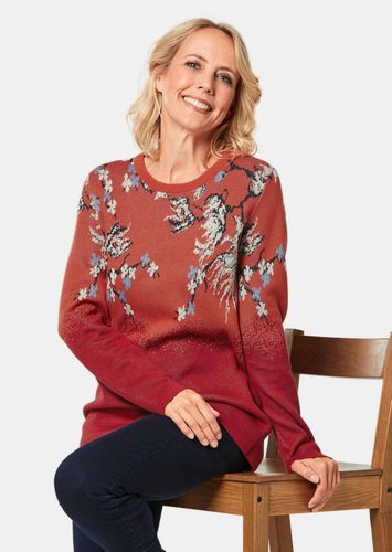 Stilvoller Jacquardpullover mit schöner Optik - rostrot / gemustert - Gr. 19 von Fashion - Goldner - Modalova