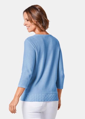 Pullover mit schönem Ajourmuster - rauchblau - Gr. 19 von Fashion - Goldner - Modalova