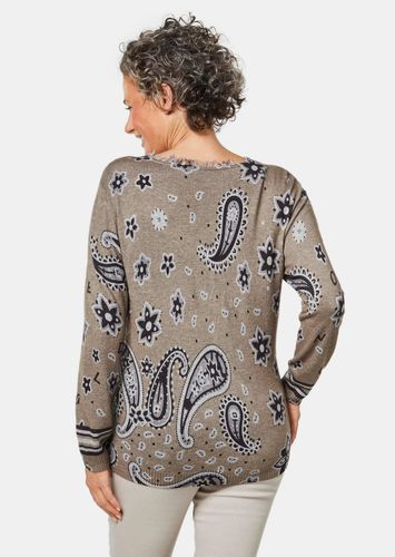 Druckpullover mit Fransendetail - / gemustert - Gr. 24 von Fashion - Goldner - Modalova