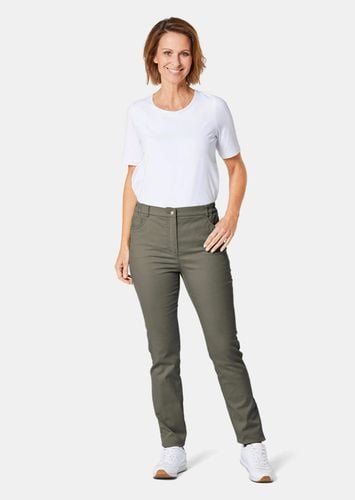 Bequeme Hose ANNA mit Bügelfalte - khaki - Gr. 195 von - Goldner Fashion - Modalova