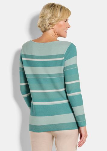 Strickpullover mit Ringelmuster - salbei / gemustert - Gr. 52 von Fashion - Goldner - Modalova
