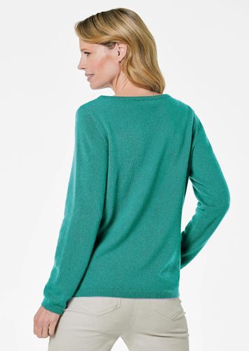 Kaschmirpullover mit U-Boot Ausschnitt - smaragd - Gr. 25 von Fashion - Goldner - Modalova