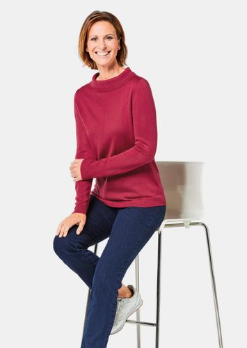 Aufwendig gearbeiteter Pullover - dunkelrot - Gr. 40 von Fashion - Goldner - Modalova