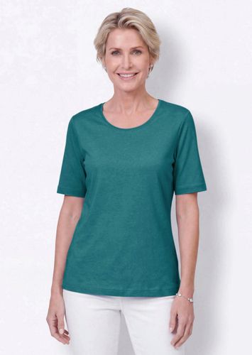 Basic T-Shirt aus reiner Baumwolle - smaragd - Gr. 24 von Fashion - Goldner - Modalova