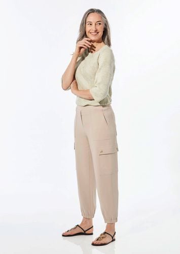 Hose im Cargo-Look - beige - Gr. 195 von - Goldner Fashion - Modalova