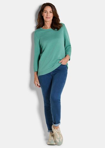 Strickpullover mit Pünktchenmuster - graugrün - Gr. 19 von Fashion - Goldner - Modalova