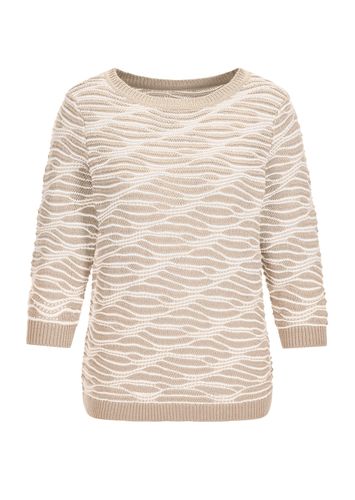Strickpullover mit Wellenmuster - beige / gemustert - Gr. 24 von Fashion - Goldner - Modalova