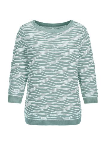 Strickpullover mit Wellenmuster - salbei / gemustert - Gr. 19 von Fashion - Goldner - Modalova