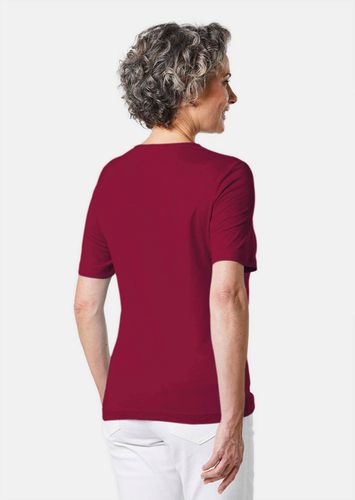 Basic T-Shirt aus reiner Baumwolle - dunkelrot - Gr. 23 von - Goldner Fashion - Modalova