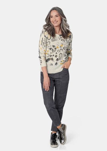 Strickpullover mit floralem Druck - cremeweiß / gemustert - Gr. 19 von Fashion - Goldner - Modalova