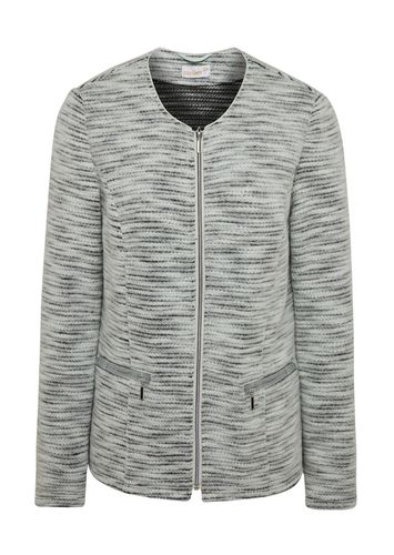 Bouclé-Jacke - graugrün / melange - Gr. 50 von - Goldner Fashion - Modalova