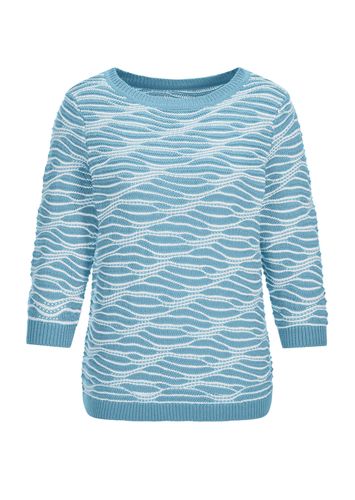 Strickpullover mit Wellenmuster - hellblau / gemustert - Gr. 24 von Fashion - Goldner - Modalova
