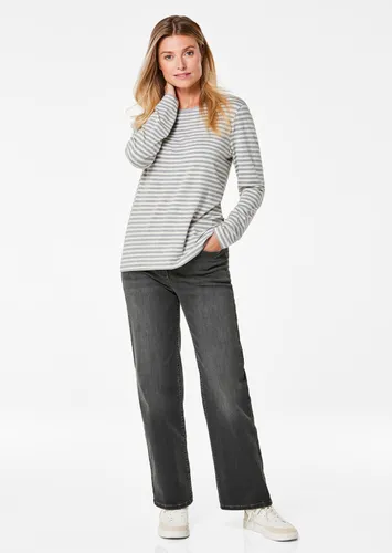 Ringelshirt mit U-Boot-Ausschnitt - / cremeweiß / geringelt - Gr. 19 von Fashion - Goldner - Modalova