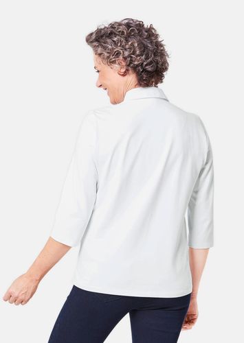 Jerseybluse mit Ausbrenner-Einsatz - Gr. 46 von Fashion - Goldner - Modalova