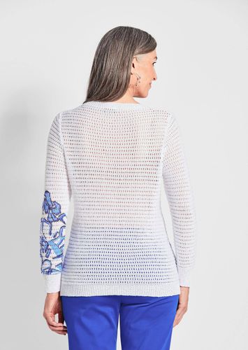 Ajourpullover mit Druck - / gemustert - Gr. 24 von Fashion - Goldner - Modalova
