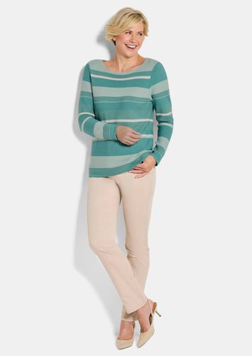 Strickpullover mit Ringelmuster - salbei / gemustert - Gr. 46 von Fashion - Goldner - Modalova