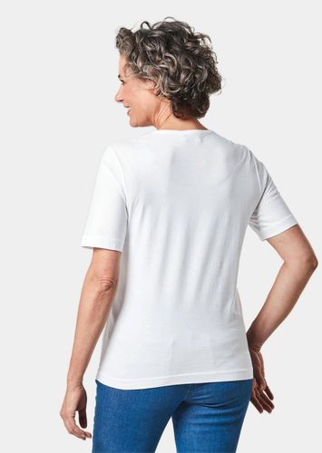 Basic T-Shirt aus reiner Baumwolle - - Gr. 52 von - Goldner Fashion - Modalova