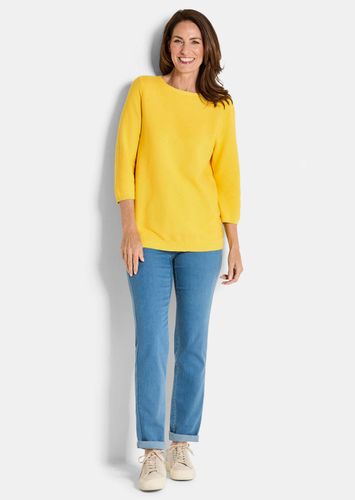 Feinstrick-Pullover aus reiner Baumwolle - honig - Gr. 25 von Fashion - Goldner - Modalova