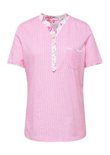 Halbarm-Pyjama mit Knopfleiste - rosé / weiß / gemustert - Gr. 18/19 von - Goldner Fashion - Modalova
