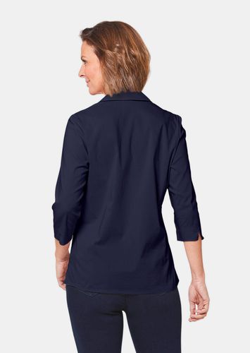 Stretchbequeme Bluse mit Baumwolle - marine - Gr. 42 von - Goldner Fashion - Modalova