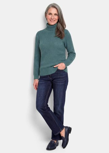 Warmer Strickpullover mit Rollkragen - graugrün - Gr. 19 von Fashion - Goldner - Modalova