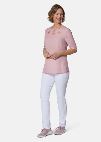 Feminine Bluse mit aufregender Ausschnittlösung - rosé - Gr. 24 von - Goldner Fashion - Modalova