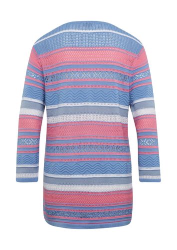 Ajourpullover mit edlem Glanzgarn - / pink / gestreift - Gr. 50 von Fashion - Goldner - Modalova