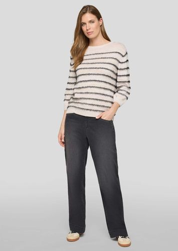 Strickpullover mit Flauschgarn - beige / schwarz - Gr. 42 von Goldner Fashion - Rabe - Modalova