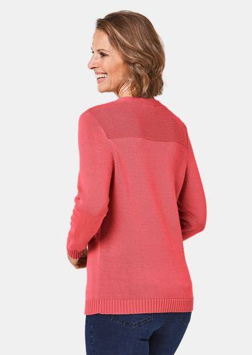 V-Pullover mit Schmuckelement - rosé - Gr. 19 von - Goldner Fashion - Modalova