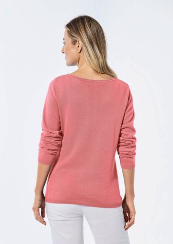 Strickpullover mit U-Boot-Ausschnitt - koralle - Gr. 25 von Fashion - Goldner - Modalova